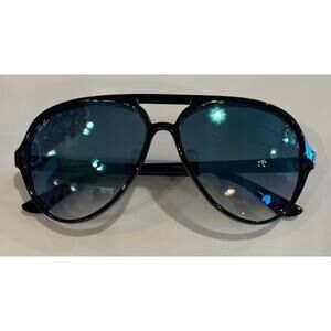 Ray-Ban Sunglasses CATS 5000-Black Frames with Light Blue Gradient Lenses-New